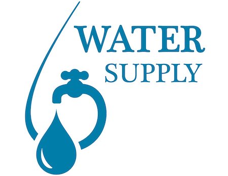 simsearch:400-08413557,k - blue water supply concept icon with faucet silhouette Stockbilder - Microstock & Abonnement, Bildnummer: 400-08411483