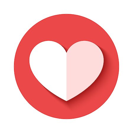 simsearch:400-08963664,k - heart icon with shadow isolated on pink background Photographie de stock - Aubaine LD & Abonnement, Code: 400-08411566