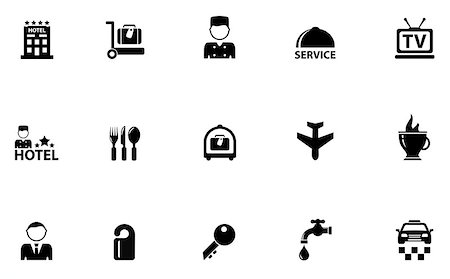 simsearch:400-07262064,k - isolated hotel concept icons set on white background Stock Photo - Budget Royalty-Free & Subscription, Code: 400-08411997
