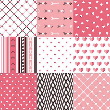 simsearch:400-04495780,k - Seamless pattern Valentines day Foto de stock - Super Valor sin royalties y Suscripción, Código: 400-08412004