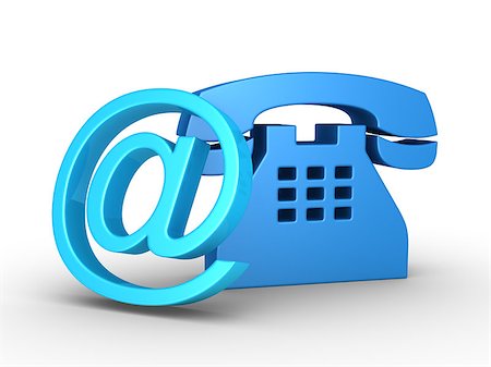 simsearch:400-04291703,k - Telephone symbol and an e-mail symbol leaning on it Stock Photo - Budget Royalty-Free & Subscription, Code: 400-08412233