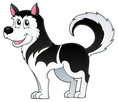 simsearch:400-08920017,k - Husky dog theme image 1 - eps10 vector illustration. Stockbilder - Microstock & Abonnement, Bildnummer: 400-08412368