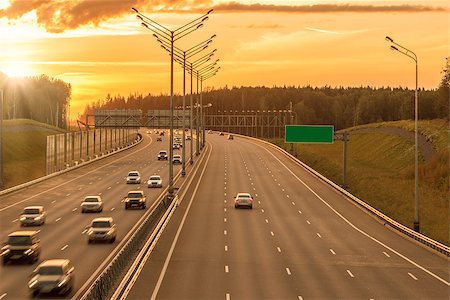 simsearch:400-09110141,k - View of the new highway at sunset time. Photographie de stock - Aubaine LD & Abonnement, Code: 400-08412460