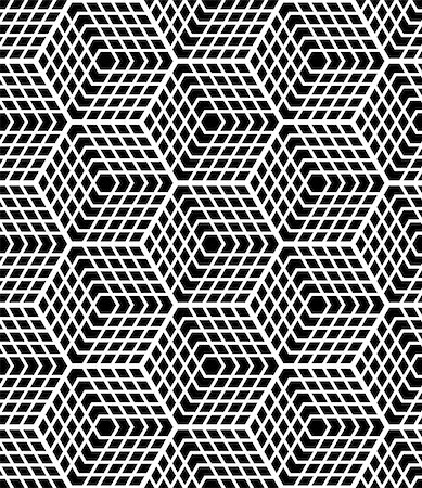 Seamless op art geometric pattern. Latticed structure. Vector art. Stock Photo - Budget Royalty-Free & Subscription, Code: 400-08412517