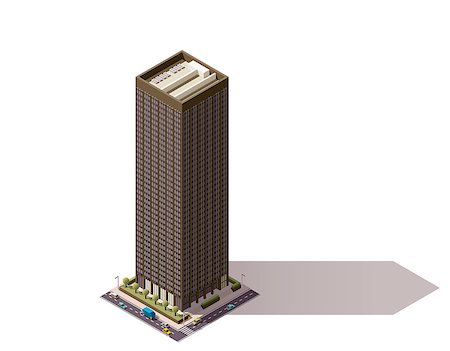 simsearch:400-06327445,k - Isometric icon representing city building Stock Photo - Budget Royalty-Free & Subscription, Code: 400-08412799