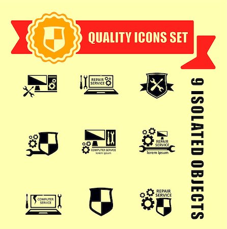 simsearch:400-05244427,k - set of concept quality computer technology icons Stock Photo - Budget Royalty-Free & Subscription, Code: 400-08412898