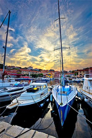 Sali village sunset in harbor vertical view, island of Dugi otok in Croatia Stock Photo - Budget Royalty-Free & Subscription, Code: 400-08413198