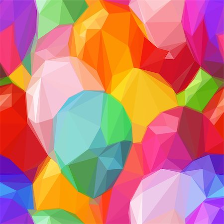 simsearch:400-08502597,k - Balloons Low Poly Pattern, Colorful Background. Photographie de stock - Aubaine LD & Abonnement, Code: 400-08413342