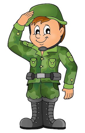 simsearch:400-08919969,k - Male soldier theme image 1 - eps10 vector illustration. Foto de stock - Super Valor sin royalties y Suscripción, Código: 400-08413695