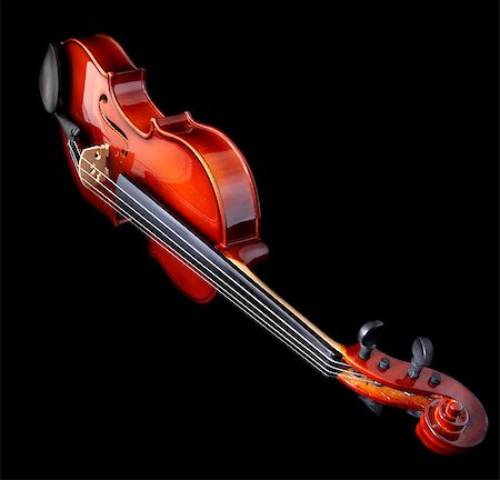 sagasan (artist) - violin on a black background Fotografie stock - Microstock e Abbonamento, Codice: 400-08426562