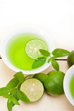 simsearch:649-07119030,k - fresh and healthy mint infusion tea tisane with lime Stock Photo - Budget Royalty-Free & Subscription, Code: 400-08426997