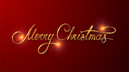 simsearch:400-07679396,k - Gold Text Design Of Merry Christmas On Red Color Background. 3D Scene. Foto de stock - Super Valor sin royalties y Suscripción, Código: 400-08427494