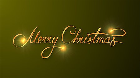 simsearch:400-07679396,k - Gold Text Design Of Merry Christmas On Green Color Background. 3D Scene. Foto de stock - Super Valor sin royalties y Suscripción, Código: 400-08427493