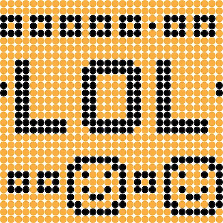 Lots of laughs, pixel illustration of a scoreboard composition with digital text and smiley biscuits made of dots Photographie de stock - Aubaine LD & Abonnement, Code: 400-08427735