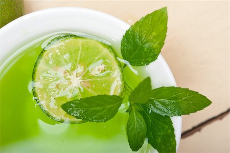 simsearch:649-07119030,k - fresh and healthy mint infusion tea tisane with lime Stock Photo - Budget Royalty-Free & Subscription, Code: 400-08428399