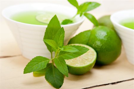 simsearch:649-07119030,k - fresh and healthy mint infusion tea tisane with lime Stock Photo - Budget Royalty-Free & Subscription, Code: 400-08428400