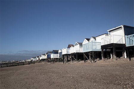 simsearch:400-06638821,k - Beach Huts at Thorpe Bay, near Southend-on-Sea, Essex, England Stock Photo - Budget Royalty-Free & Subscription, Code: 400-08429177