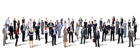 Group of business people. Isolated over white background Photographie de stock - Aubaine LD & Abonnement, Code: 400-08429362