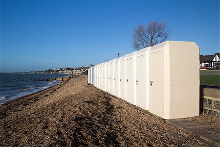 simsearch:400-06638821,k - Fibre-glass changing huts located along Chalkwell Esplanade, near Southend-on-Sea, Essex, England Stock Photo - Budget Royalty-Free & Subscription, Code: 400-08429381