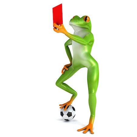 simsearch:400-06461608,k - Tropical frog playing football, isolated on white background Foto de stock - Super Valor sin royalties y Suscripción, Código: 400-08429952
