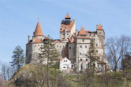 Dracula's Castle in Transylvania in a beautiful spring day. Stock Photo - Budget Royalty-Free & Subscription, Code: 400-08434096