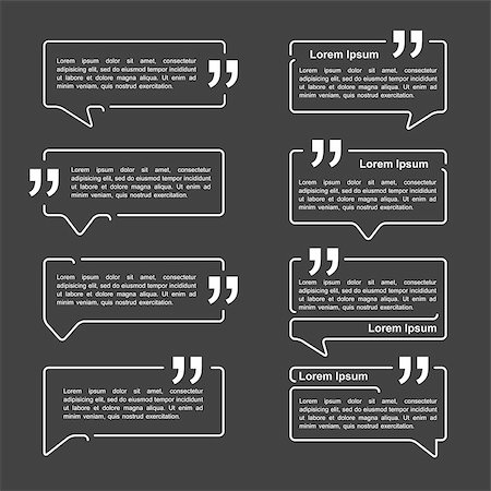 simsearch:400-08195370,k - Speech bubbles with quotes, vector eps10 illustration Stock Photo - Budget Royalty-Free & Subscription, Code: 400-08430284