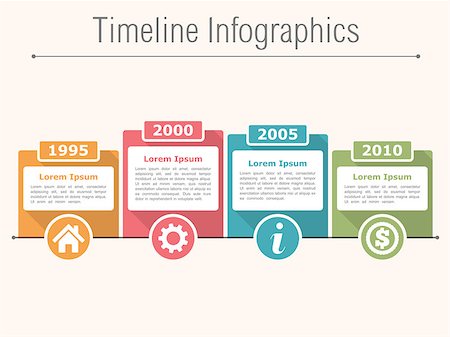 simsearch:400-08225044,k - Timeline infographics design template, vector eps10 illustration Foto de stock - Super Valor sin royalties y Suscripción, Código: 400-08430307