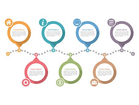 simsearch:400-08223890,k - Timeline infographics design template, workflow layout, diagram, vector eps10 illustration Fotografie stock - Microstock e Abbonamento, Codice: 400-08430312