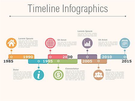 simsearch:400-08225044,k - Timeline infographics design template, vector eps10 illustration Foto de stock - Super Valor sin royalties y Suscripción, Código: 400-08430353
