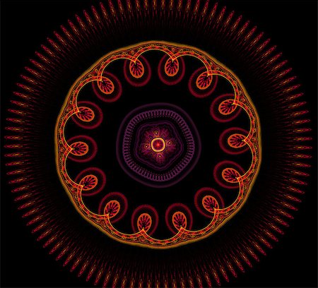 Abstract fractal fantasy red and yellow pattern and shapes.Fractal artwork for creative design,flyer cover, interior, poster. Stockbilder - Microstock & Abonnement, Bildnummer: 400-08430656