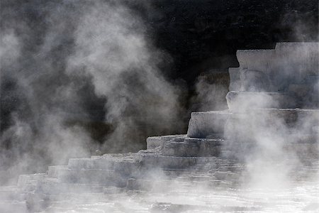 simsearch:400-05015574,k - Mammoth terraces at Yellowstone National Park Stock Photo - Budget Royalty-Free & Subscription, Code: 400-08430916