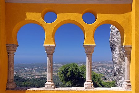 simsearch:400-08431000,k - View from the Pena National palace in Sintra, Portugal. Stock Photo - Budget Royalty-Free & Subscription, Code: 400-08431000