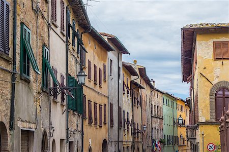 simsearch:400-07257535,k - Old houses with blinds in the center of Volterra, Italy Stock Photo - Budget Royalty-Free & Subscription, Code: 400-08431274