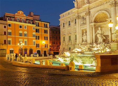 statue of neptune - Fountain di Trevi in Rome at night, Italy Stock Photo - Budget Royalty-Free & Subscription, Code: 400-08431304