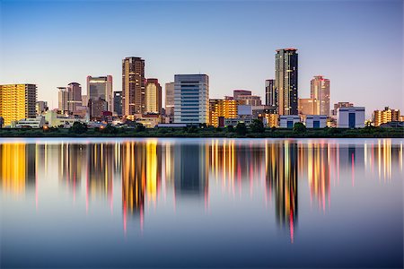 Osaka, Japan skyline at the Umeda District on the Yodogawa River. Stock Photo - Budget Royalty-Free & Subscription, Code: 400-08431452