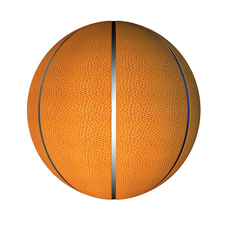 simsearch:400-08431494,k - Digitally rendered illustration of a basketball ball on white background. Stock Photo - Budget Royalty-Free & Subscription, Code: 400-08431491