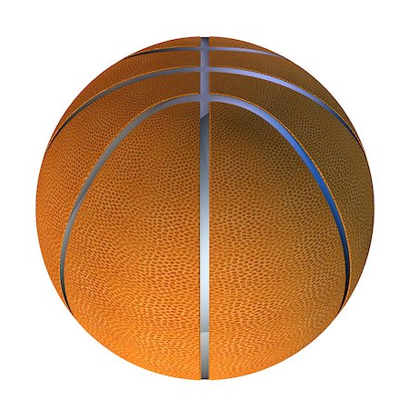 simsearch:400-08431494,k - Digitally rendered illustration of a basketball ball on white background. Stock Photo - Budget Royalty-Free & Subscription, Code: 400-08431493
