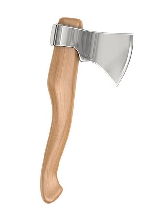 Vertical axe isolated on white background Stock Photo - Budget Royalty-Free & Subscription, Code: 400-08431557