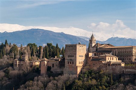 Real view of the famous Alhambra in Granada, Spain. Islamic architecture Stock Photo - Budget Royalty-Free & Subscription, Code: 400-08431740