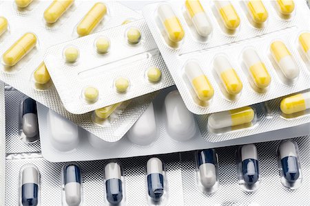 Heap of blister packs of colorful pills and capsules Stock Photo - Budget Royalty-Free & Subscription, Code: 400-08432017