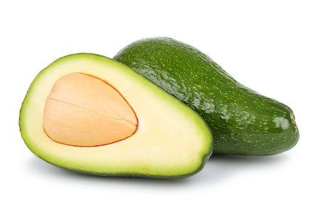 simsearch:400-06457388,k - Whole and half avocado isolated on white background Photographie de stock - Aubaine LD & Abonnement, Code: 400-08432130
