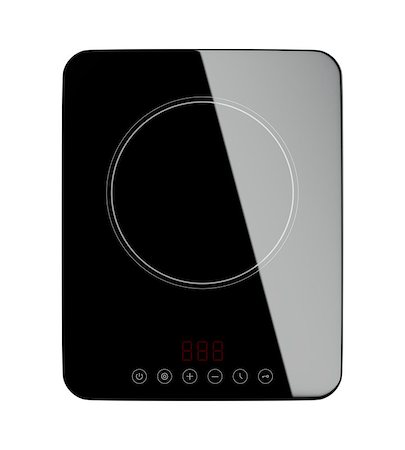 electric stove burner - Top view of portable induction cooktop, isolated on white background Stock Photo - Budget Royalty-Free & Subscription, Code: 400-08432176
