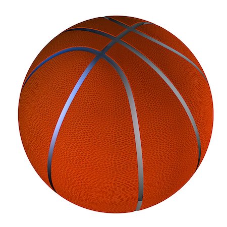 simsearch:400-08431494,k - Digitally rendered illustration of a basketball ball on white background. Stock Photo - Budget Royalty-Free & Subscription, Code: 400-08432210