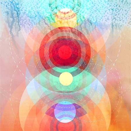 Beautiful colorful abstract image with circles raster graphics Stock Photo - Budget Royalty-Free & Subscription, Code: 400-08432379