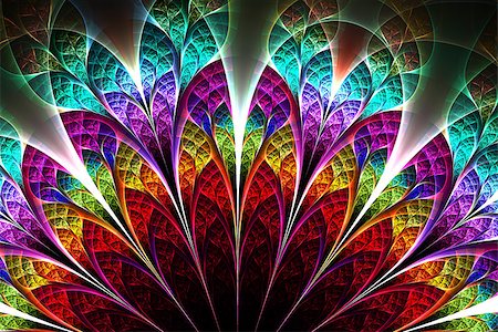 Abstract fractal fantasy multicolored  pattern and shapes.Fractal artwork for creative design,flyer cover, interior, poster. Stockbilder - Microstock & Abonnement, Bildnummer: 400-08432903