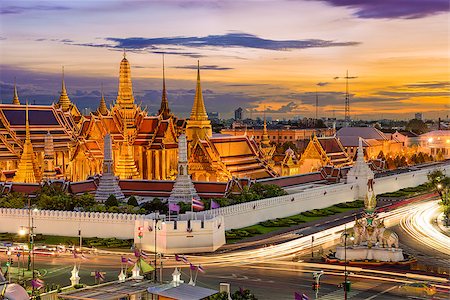 Bangkok, Thailand at the Temple of the Emerald Buddha and Grand Palace. Stock Photo - Budget Royalty-Free & Subscription, Code: 400-08432921