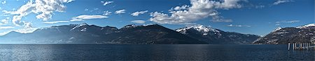 Landscape from Luino lakefront on the Major Lake in a sunny winter afternoon, Lombardy - Italy Stock Photo - Budget Royalty-Free & Subscription, Code: 400-08433587