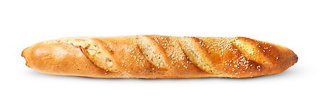 simsearch:400-06416084,k - French baguette horizontally isolated on white background Photographie de stock - Aubaine LD & Abonnement, Code: 400-08433889