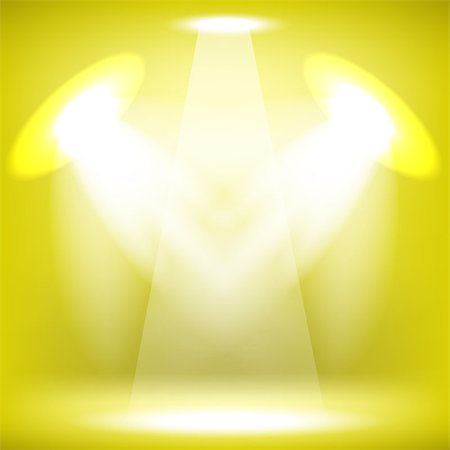 simsearch:400-08730132,k - Spotlights Isolated on Yellow Background. Stage Spotlight Background Photographie de stock - Aubaine LD & Abonnement, Code: 400-08494487
