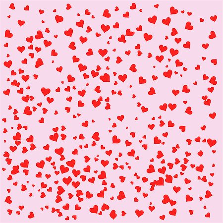 simsearch:400-08345859,k - Set of Red Hearts on Pink Background Photographie de stock - Aubaine LD & Abonnement, Code: 400-08494480